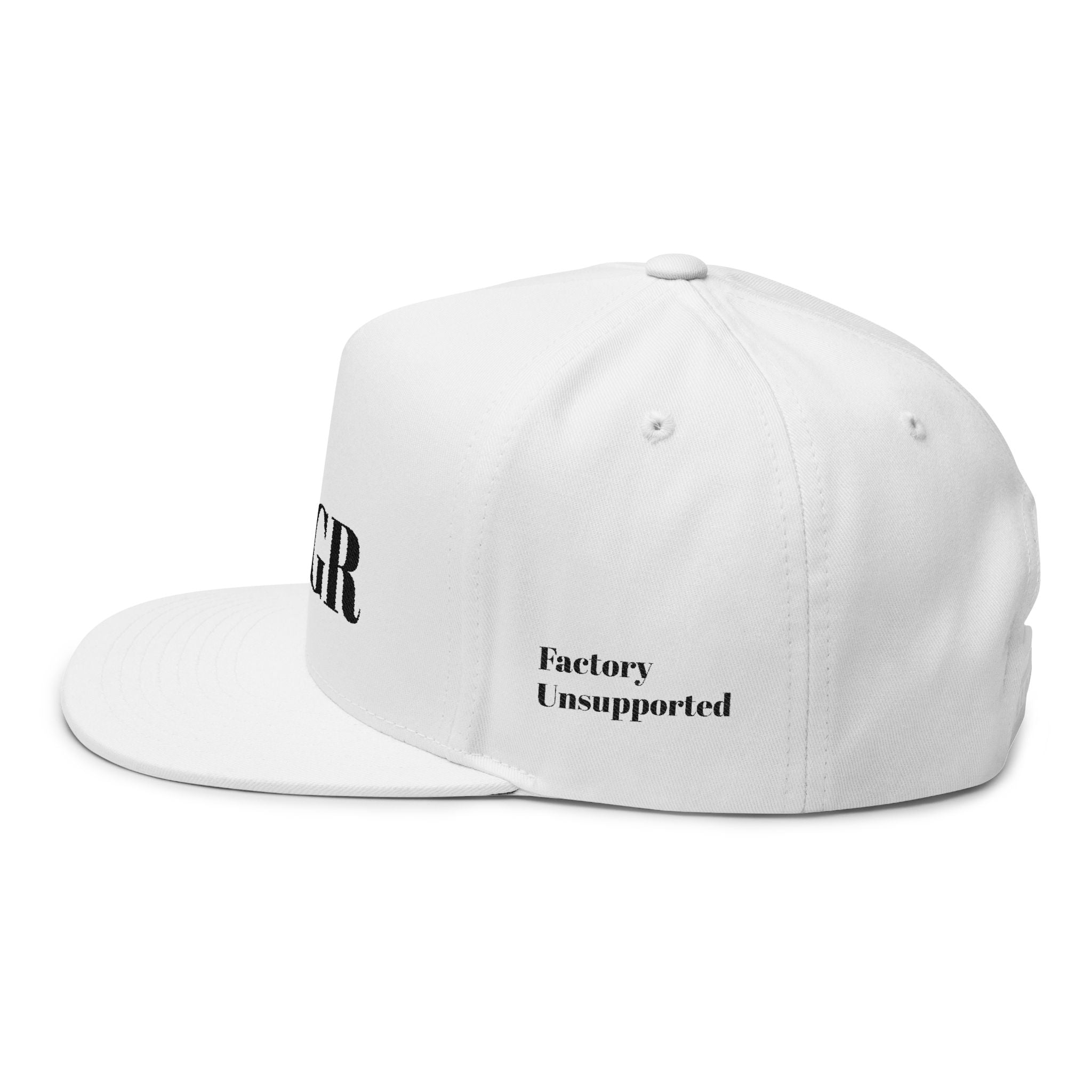 Gravity Goblin Lid Embroidered Flat Bill Cap